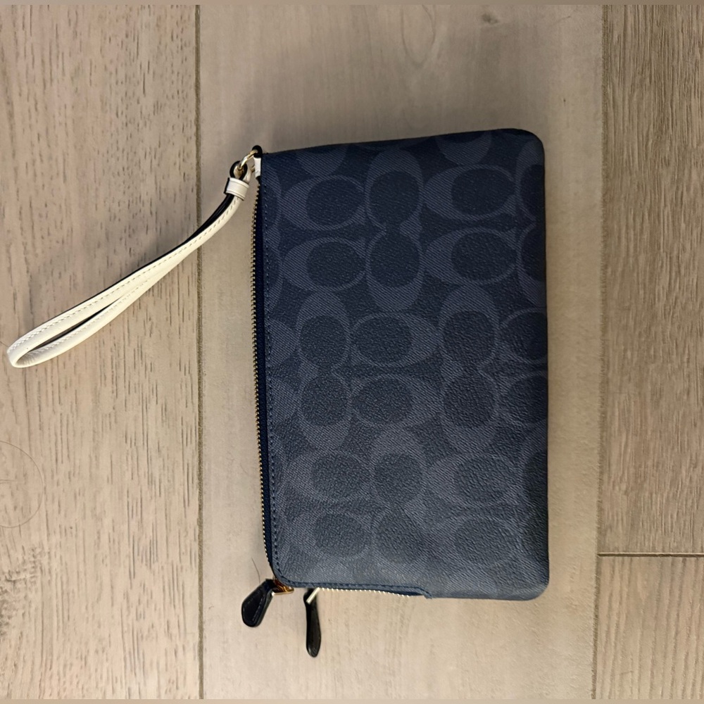 Coach Blue Wristlet Wallet